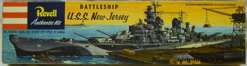 Revell 1/532 USS New Jersey Battleship BB62 'S' Issue, H316-198 plastic model kit